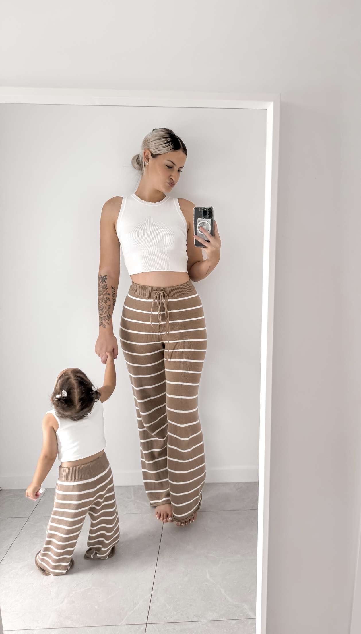 Striped Knit Pants - Adults