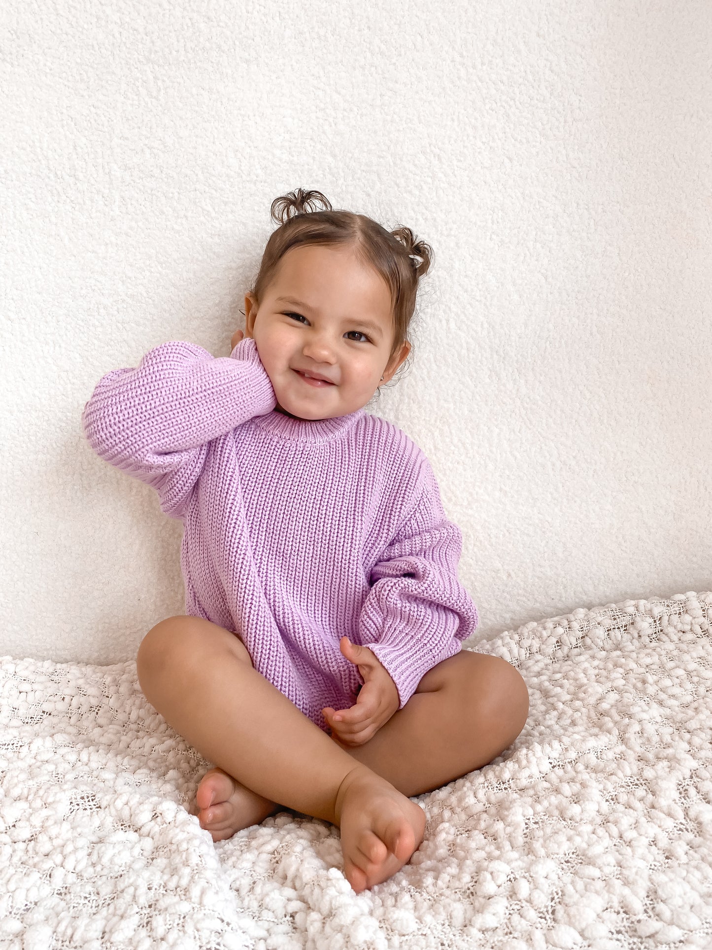 Blair Knit Romper - Lilac