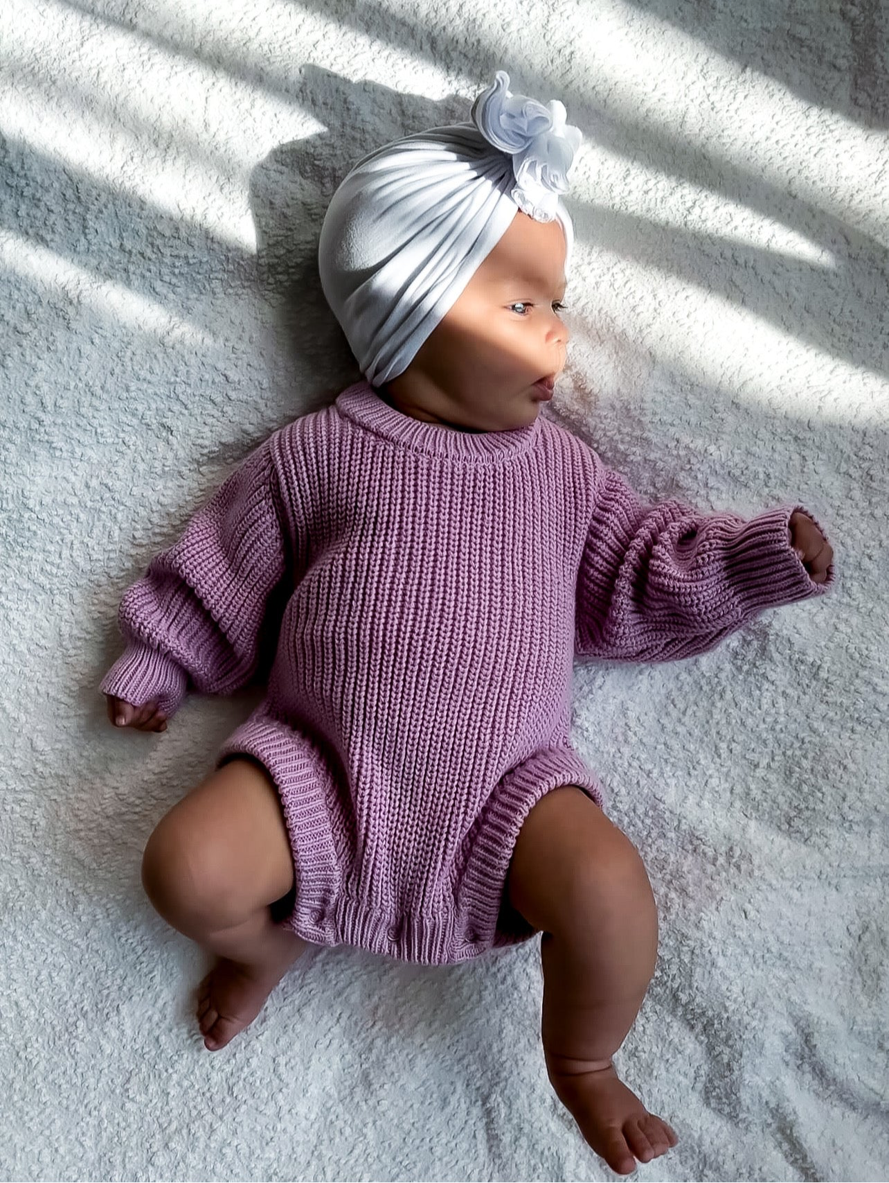 Blair Knit Romper - Lilac