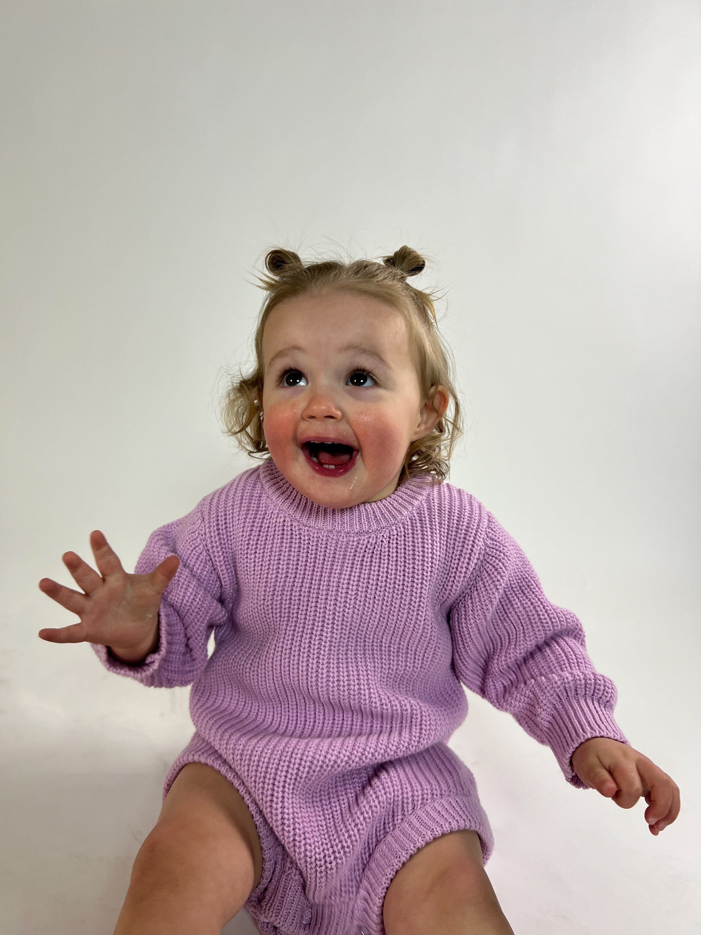 Blair Knit Romper - Lilac