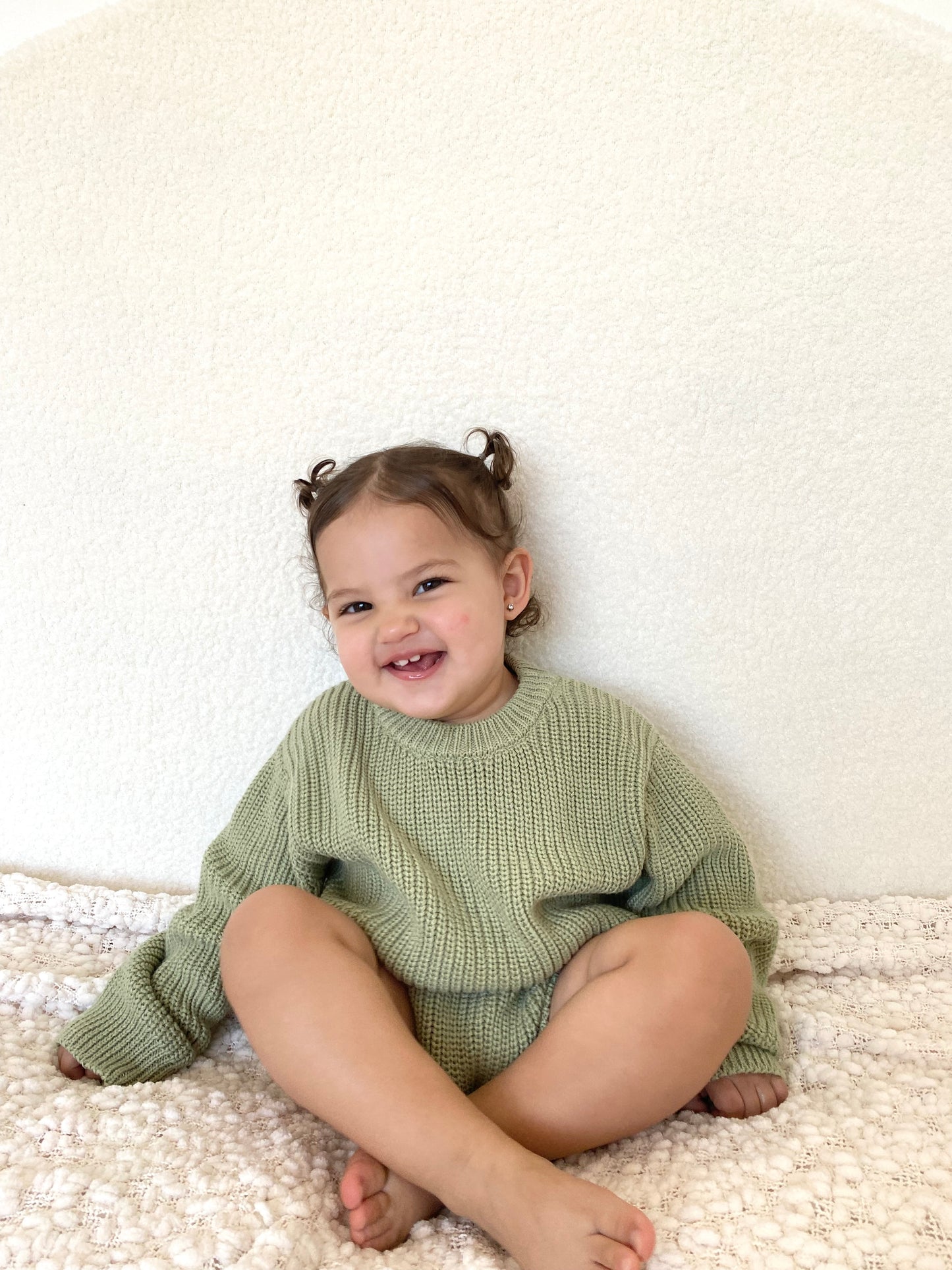 Knit Romper - Olive